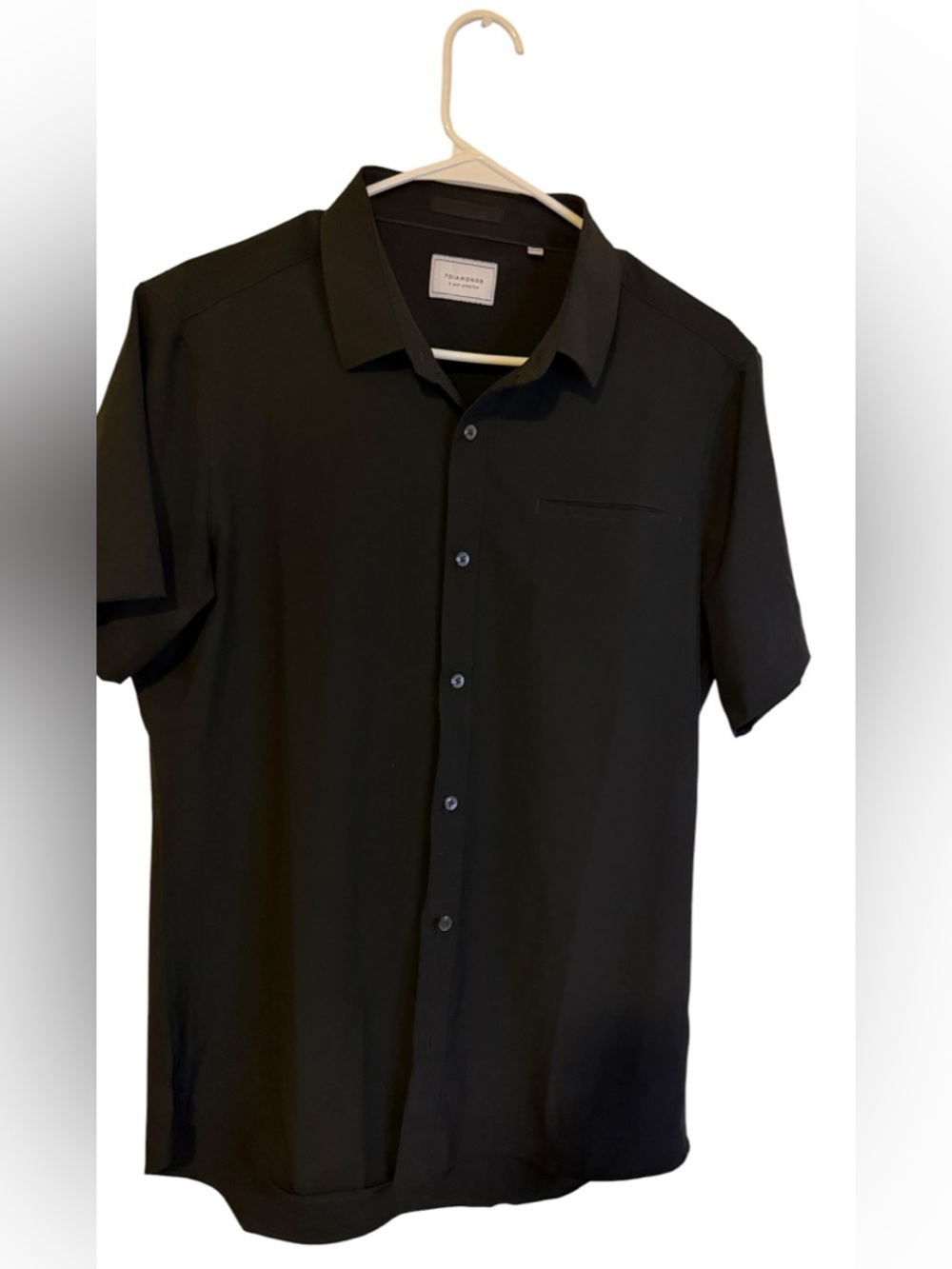 7 Diamonds Black Short-Sleeve Button-Down Shirt